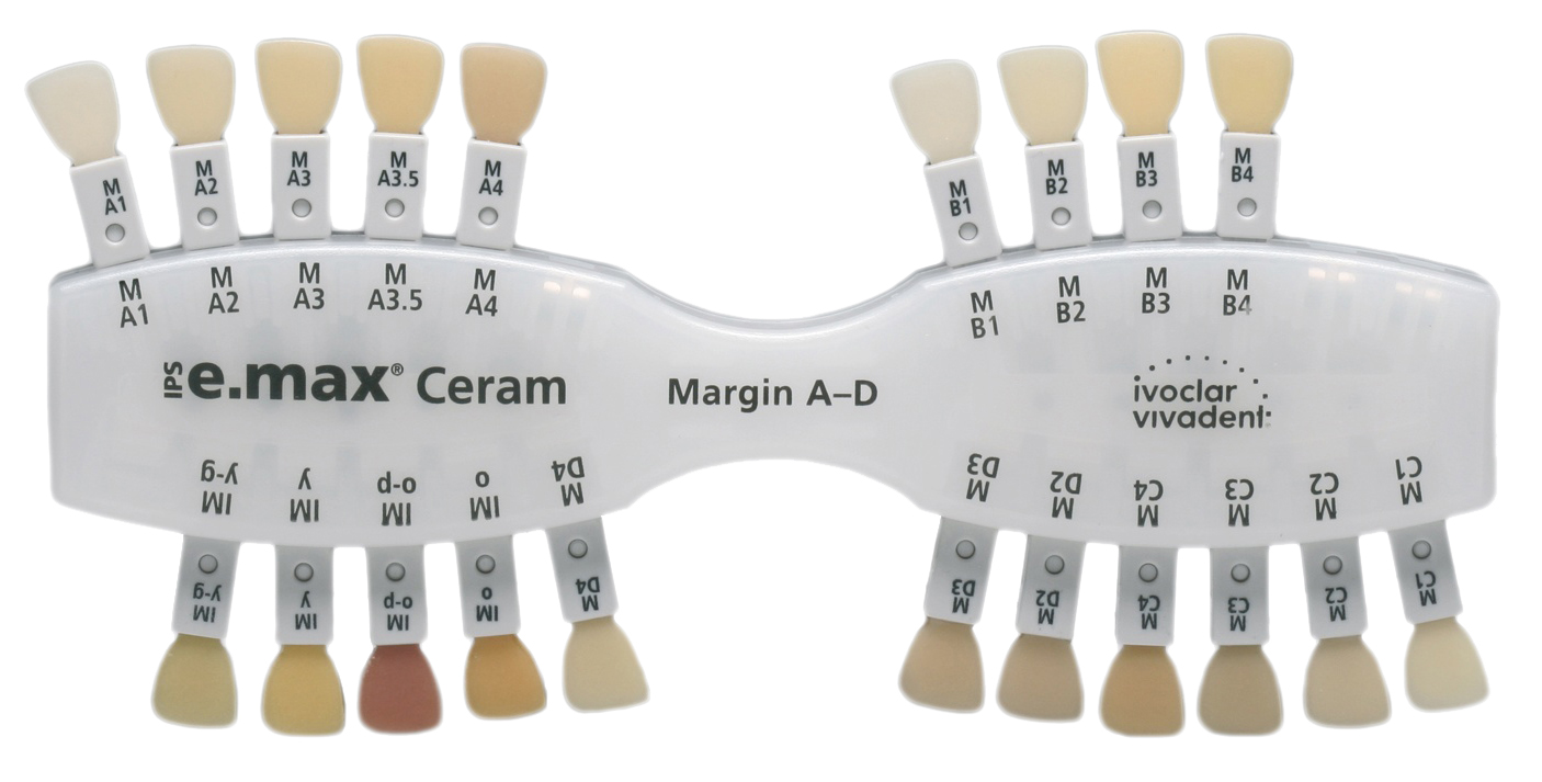 Шкала цветовая IPS e.max Ceram Margin A-D Material Ivoclar 597071