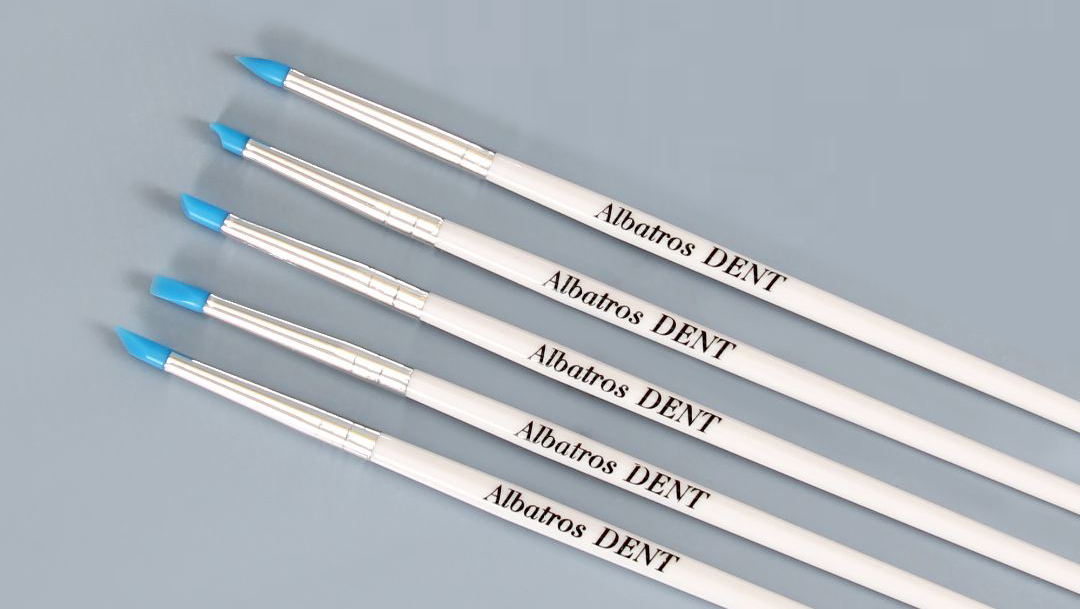 Набор силиконовых кистей для моделирования № 2 (Ø 3 мм, 5 шт) Albatros Dent 4988-003