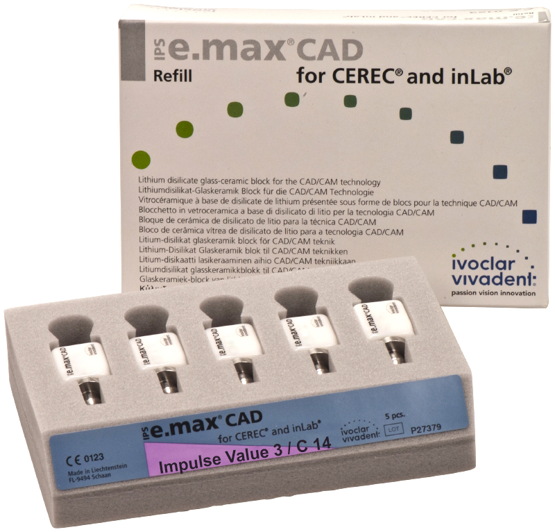Блоки IPS e.max CAD for CEREC and inLab Impulse / C 14 (5 шт)