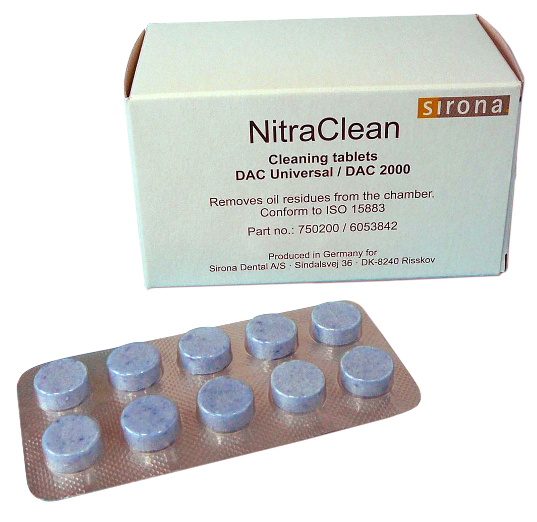 Дезинфицирующие таблетки NitraClean для очистки камеры (100 шт.) DAC Universal Dentsply Sirona 6053842