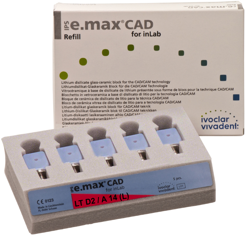 Блоки IPS e.max CAD for CEREC and inLab LT / A14 (5 шт) Ivoclar