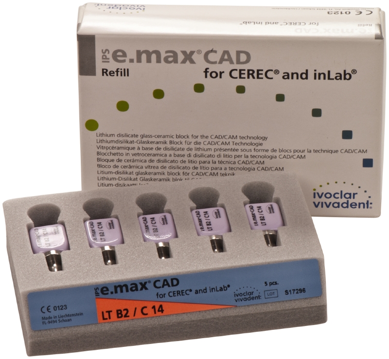 Блоки IPS e.max CAD for CEREC and inLab LT / C14 (5 шт) Ivoclar