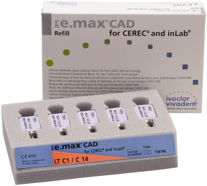 Блоки IPS e.max CAD for CEREC and inLab LT / C14 (5 шт) Ivoclar