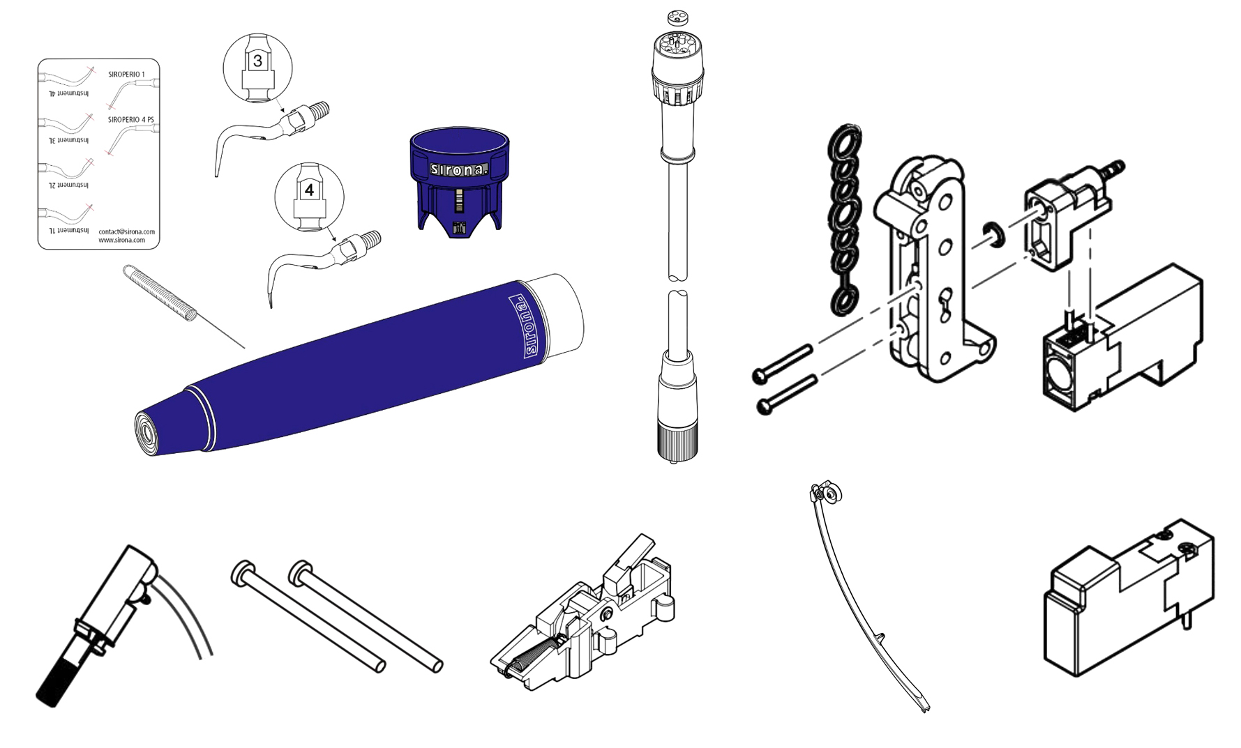 Комплект скейлер SiroSonic L для установки Intego CS Dentsply Sirona 6494897