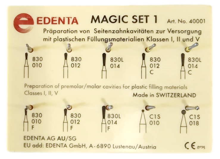 Набор боров Magic Set 1 (10 шт) Edenta 40001SO