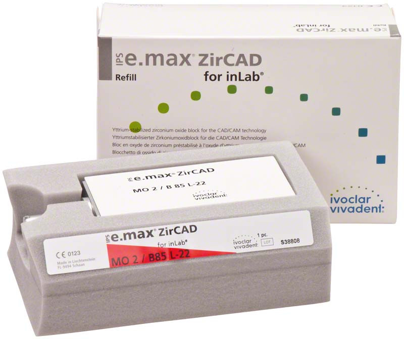 Блоки IPS e.max ZirCAD for InLab MO / B85L-22 (1 шт) Ivoclar