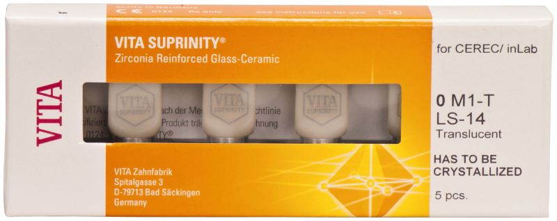 Блоки VITA SUPRINITY translucent CEREC/inLab (5 шт) Vita