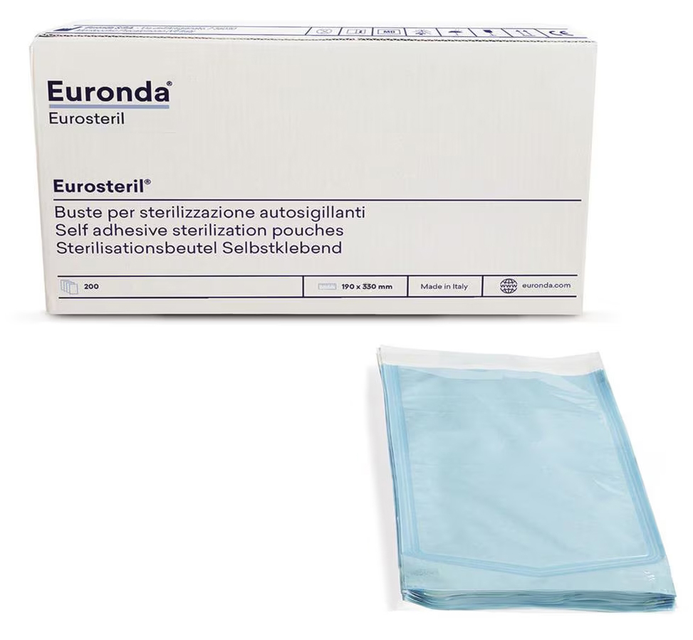 Пакеты самоклеящиеся Eurosteril 190 мм х 330 мм (200 шт) Euronda 20210720