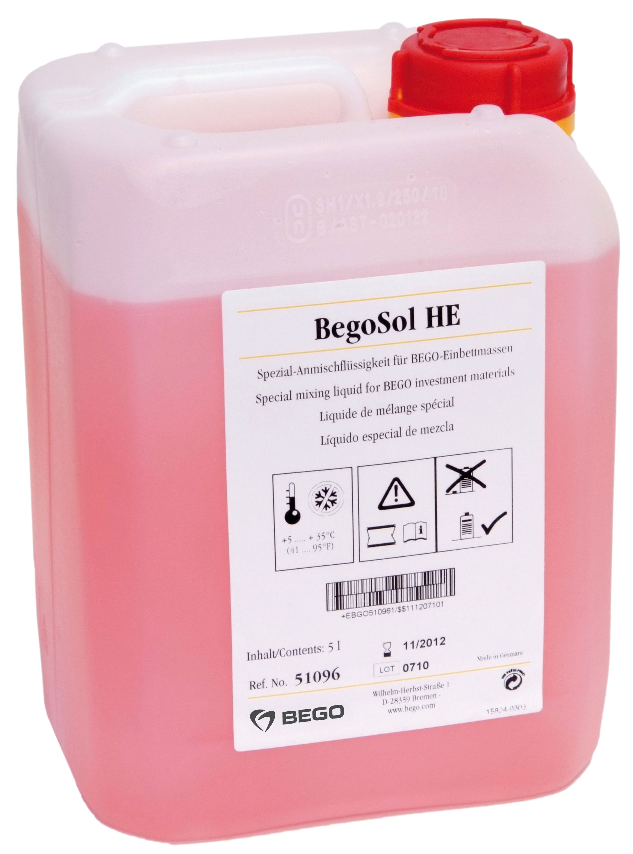 Жидкость BegoSol HE для паковочной массы (5 л) Bego 51096