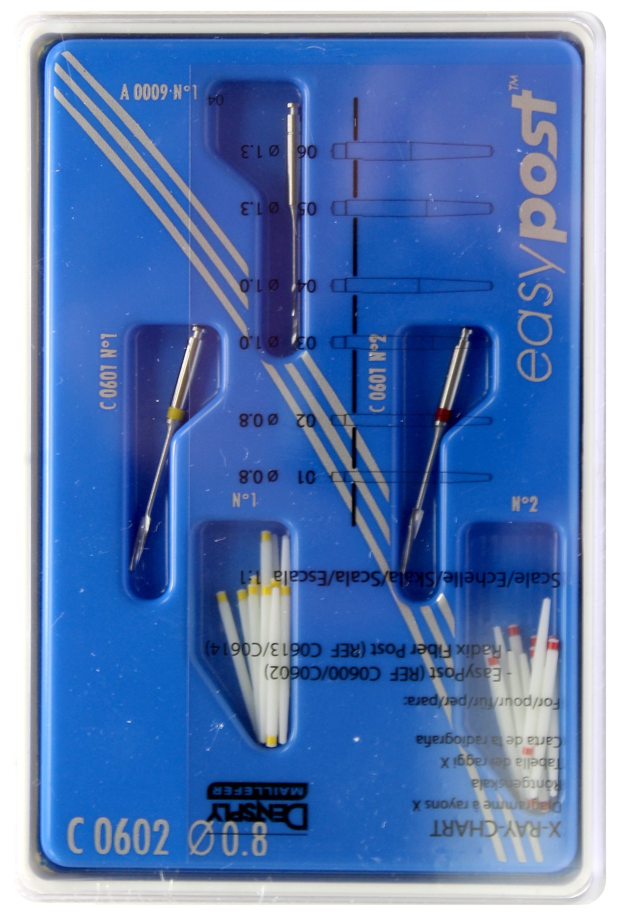 Набор штифтов стекловолоконных EasyPost Set 0.8 Dentsply Sirona C060200800100
