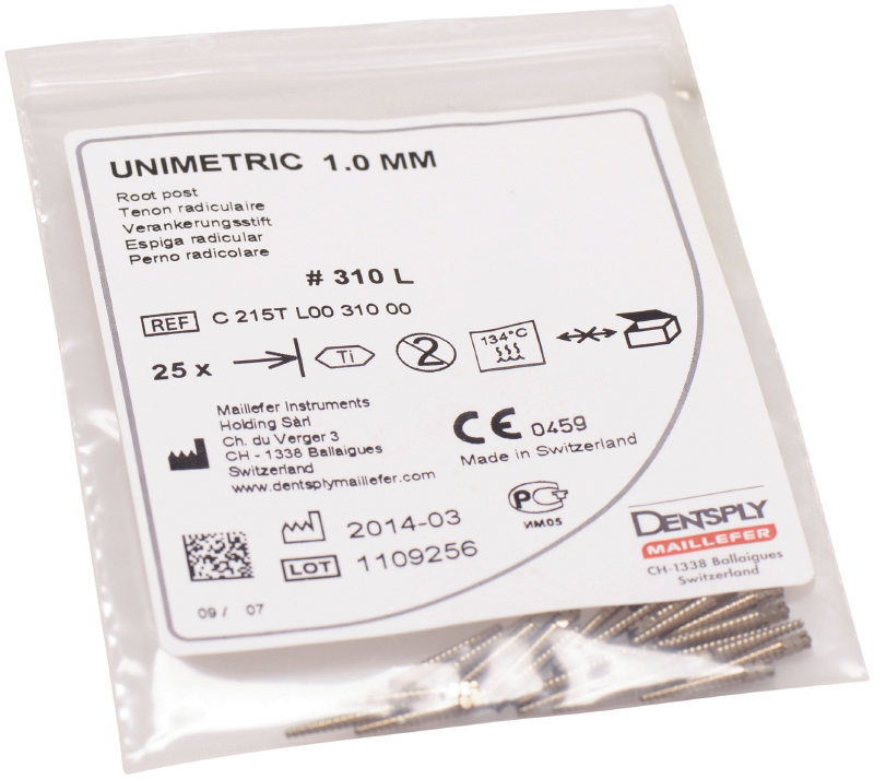 Штифты титановые Unimetric (25 шт) Dentsply Sirona
