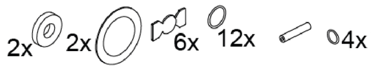 Набор сервисный вакуумного насоса для Lisa VA131-17/22 W&H X051014x