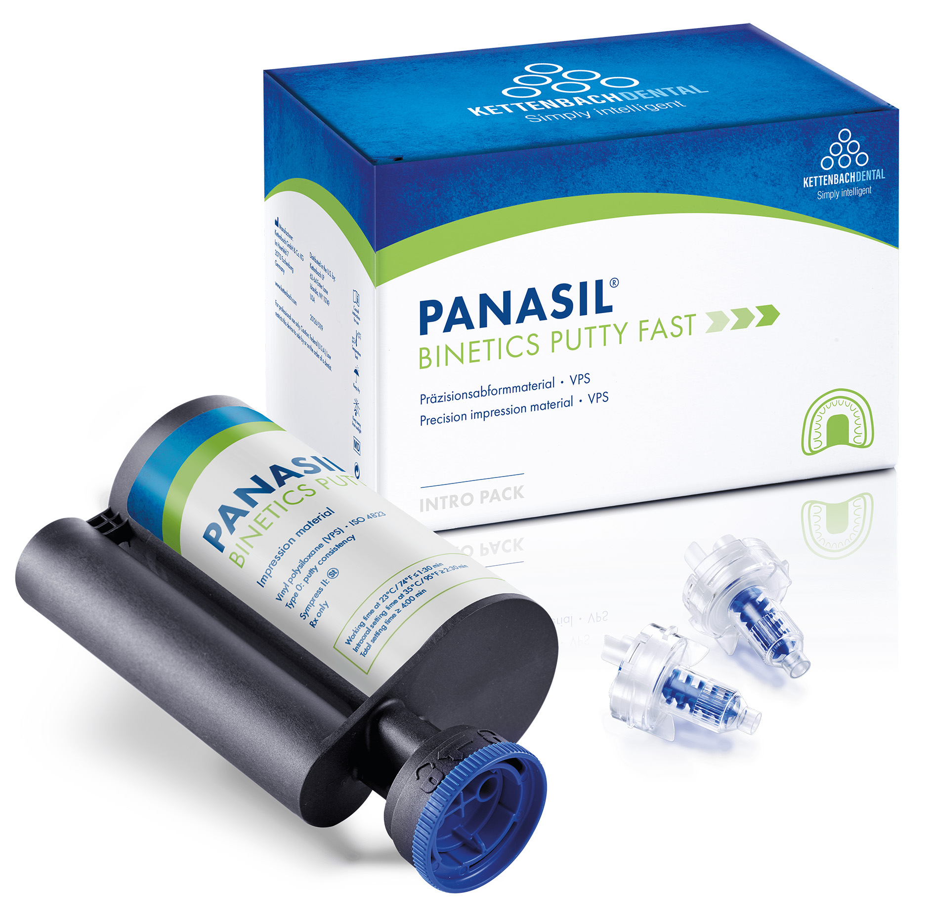 А-силикон база Panasil Binetics putty fast Intro pack (380 мл, 10 смесителей) Kettenbach 14700