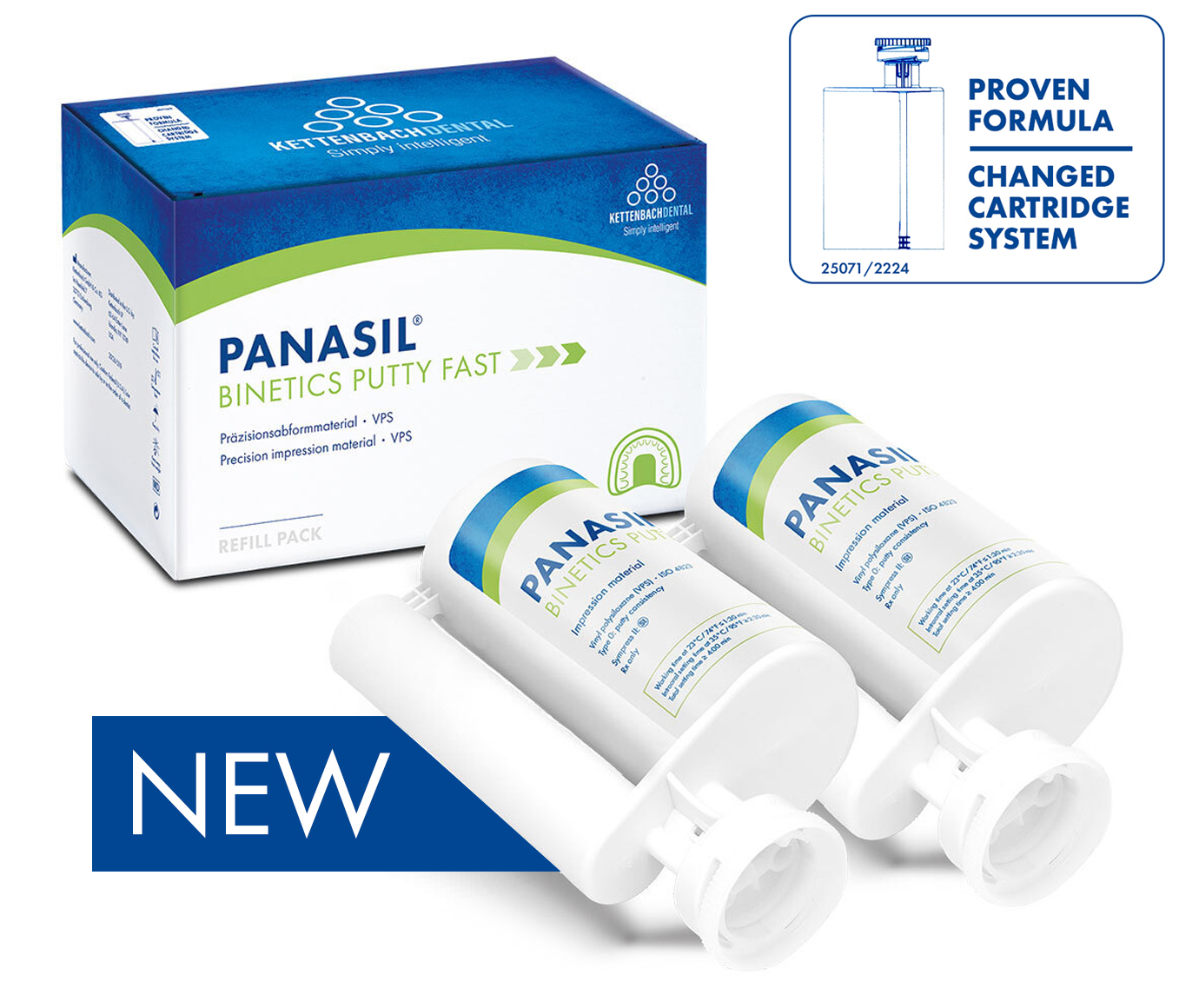 А-силикон база Panasil Binetics putty fast Refill pack Kettenbach 14701