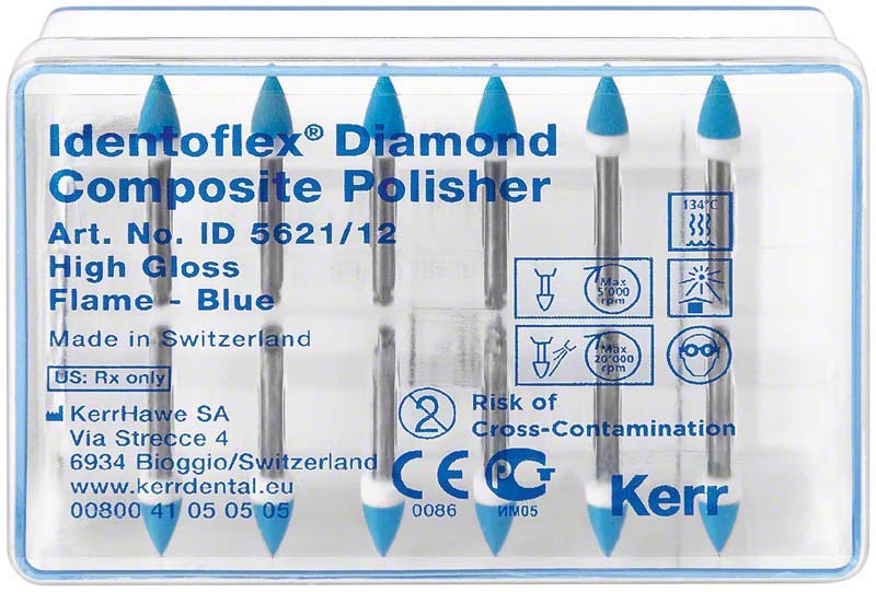 Полиры Identoflex™ Diamond Composite Polishers голубые (12 шт) Kerr