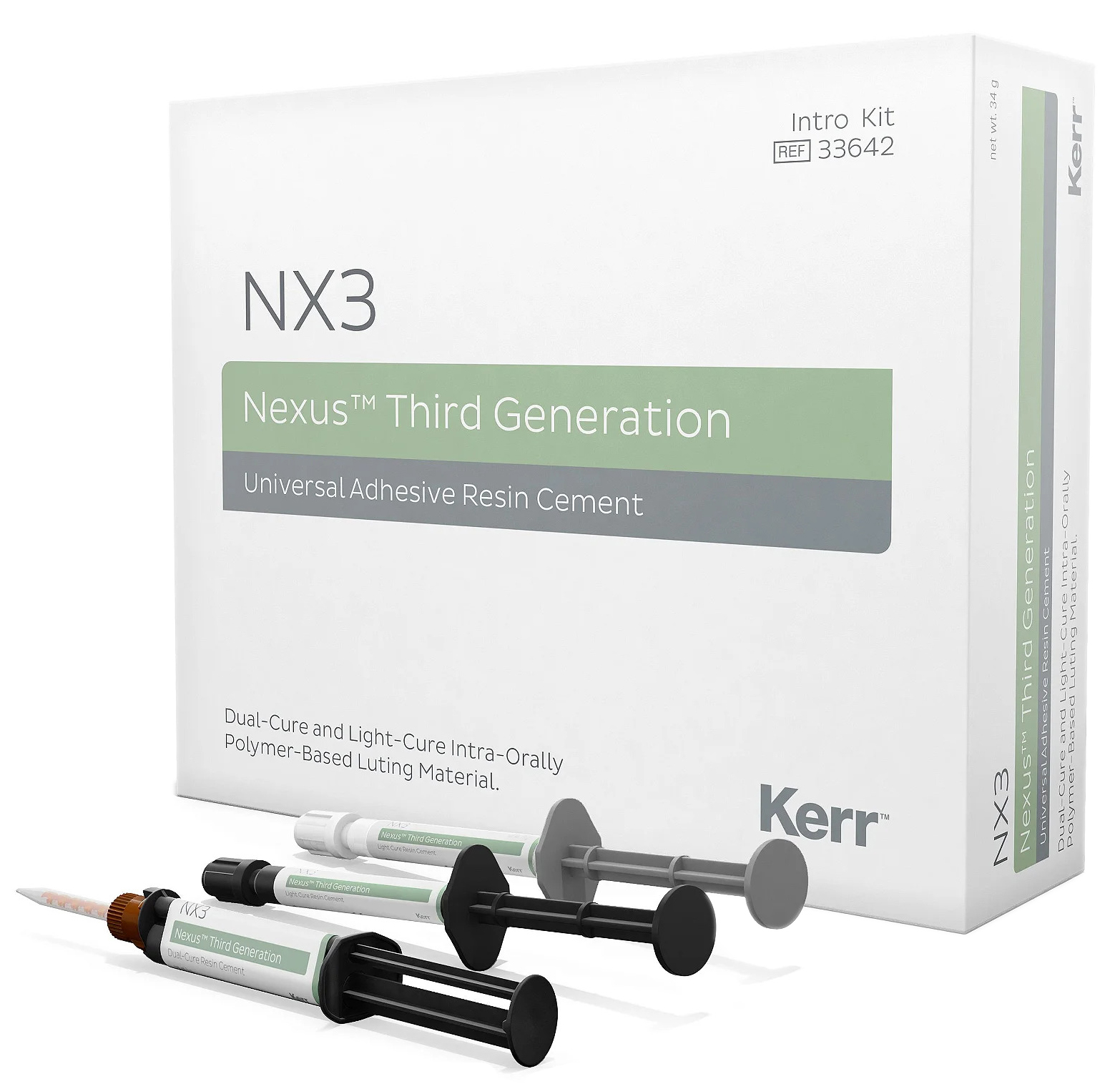 Набор NX3™ Intro Kit (3х5г, 3х1,8 г,3х3 г, 5 мл) Kerr 33642