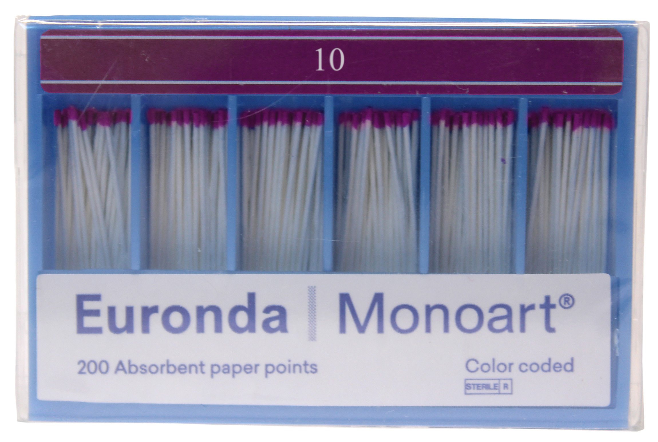 Штифты бумажные Monoart .02 (200 шт) Euronda