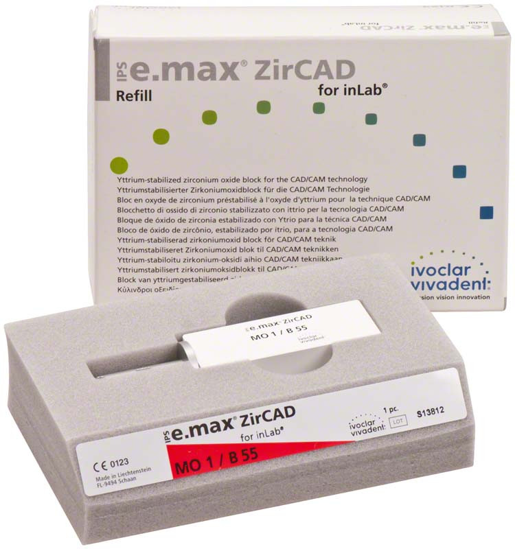 Блоки IPS e.max ZirCAD for InLab MO / B55 (1 шт) Ivoclar