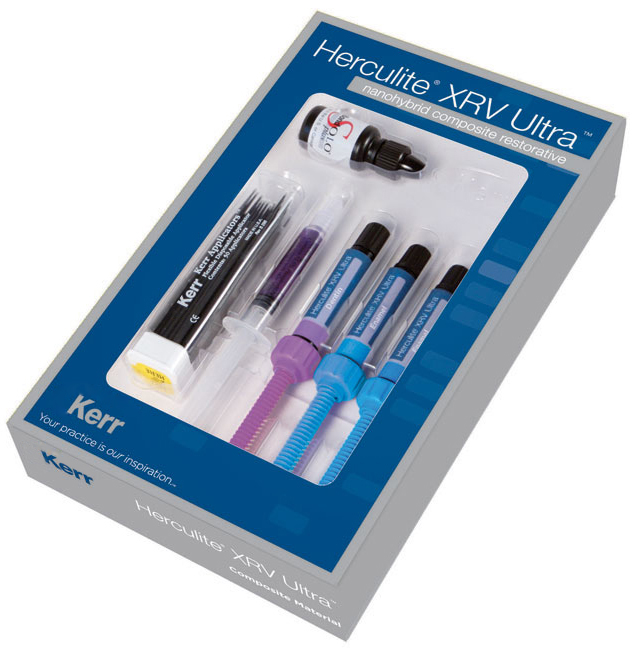 Набор Herculite™ XRV Ultra™ Mini Kit (3х4 г, 5 мл, 3 г, аксессуары) Kerr 33860