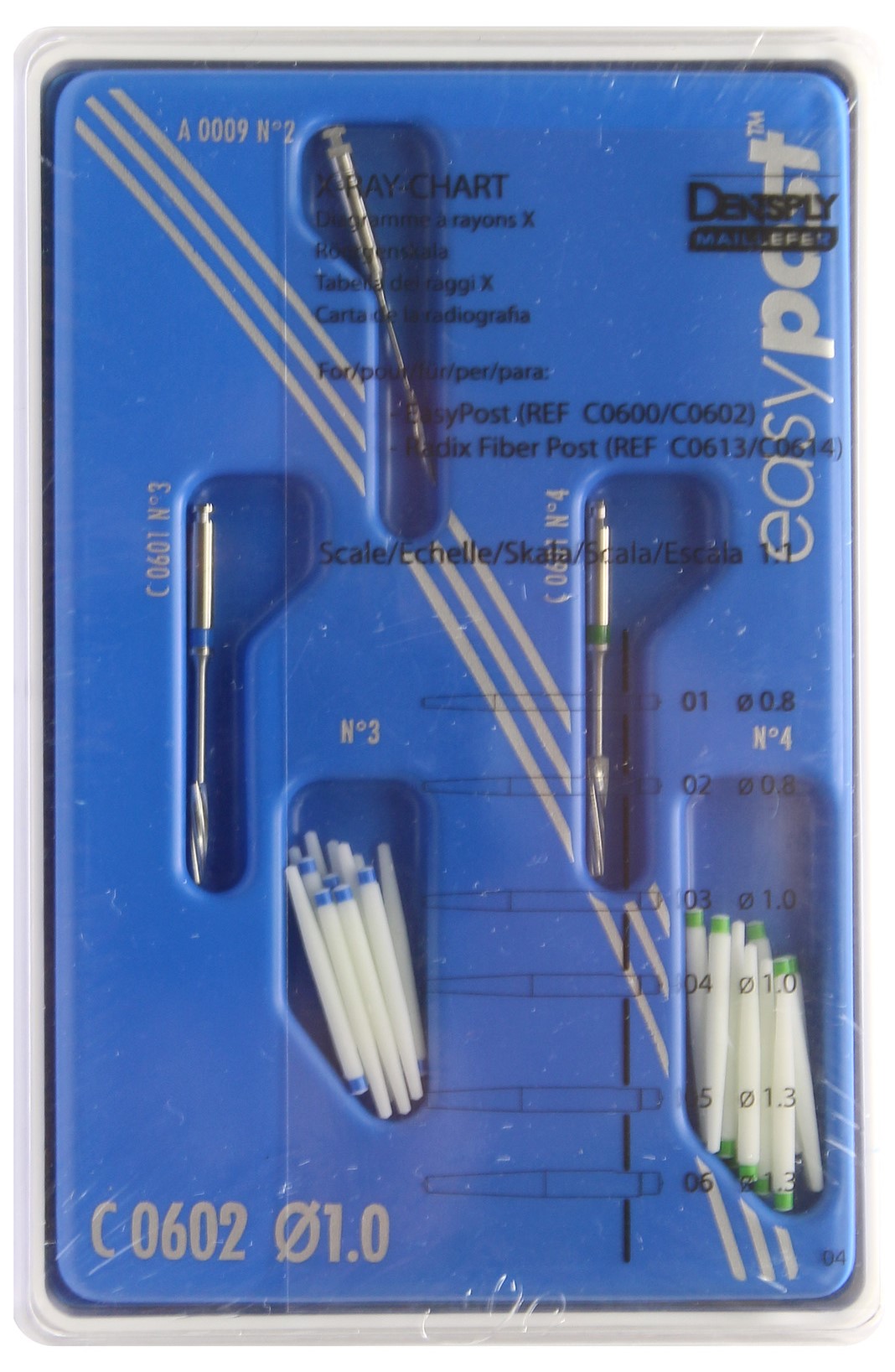 Набор штифтов стекловолоконных EasyPost Set 1.0 Dentsply Sirona C060201000100