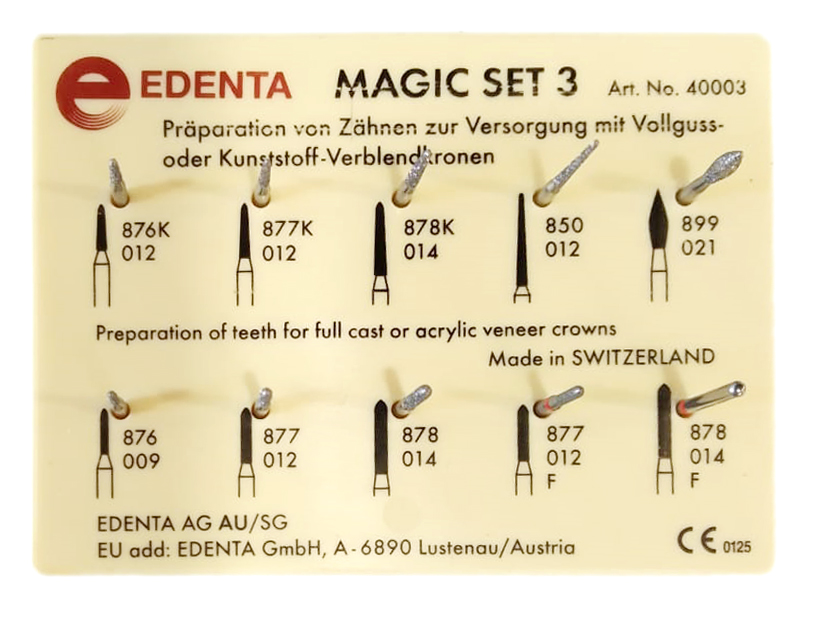 Набор боров Magic Set 3 (10 шт) Edenta 40003SO