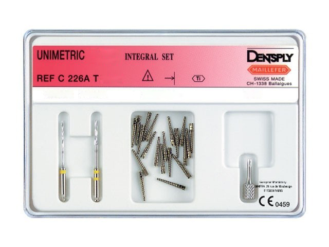 Униметрик набор Unimetric 1.0 mm Integral Set  штифты титановые (20 штифтов, инструменты)
