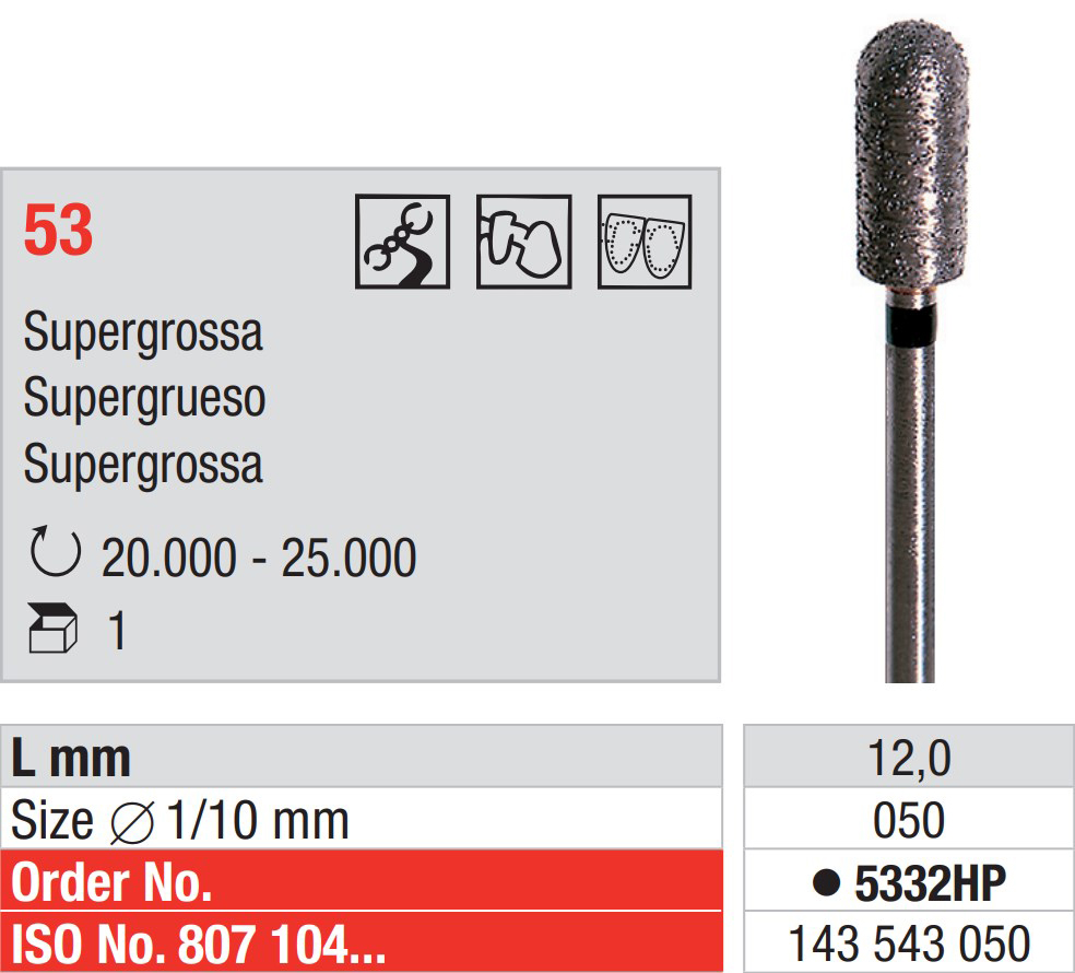 Головка спеченный алмаз НР (1 шт) Edenta