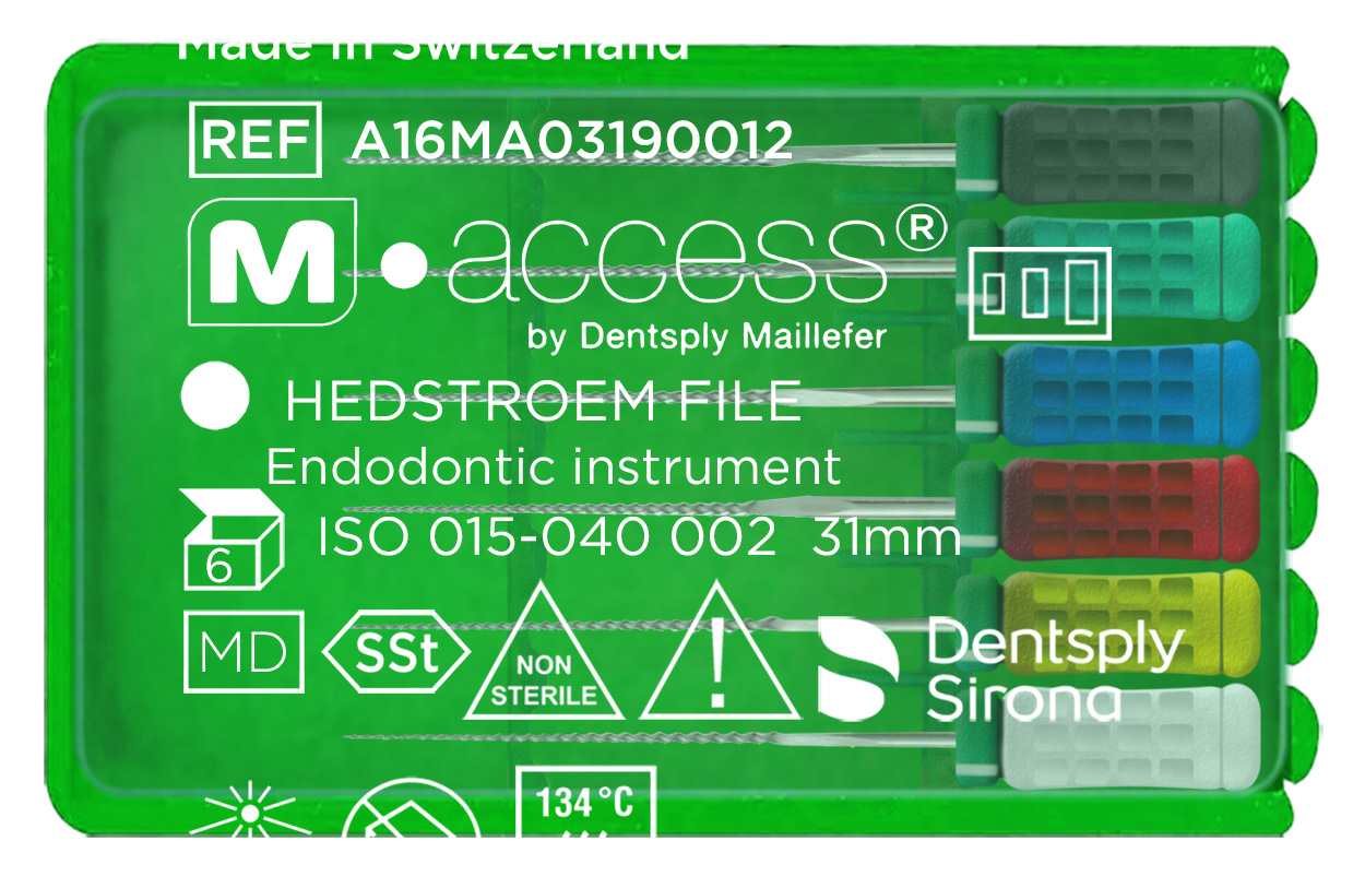 Каналорасширитель M-Access Hedstroem ручной набор (6 шт) Dentsply Sirona
