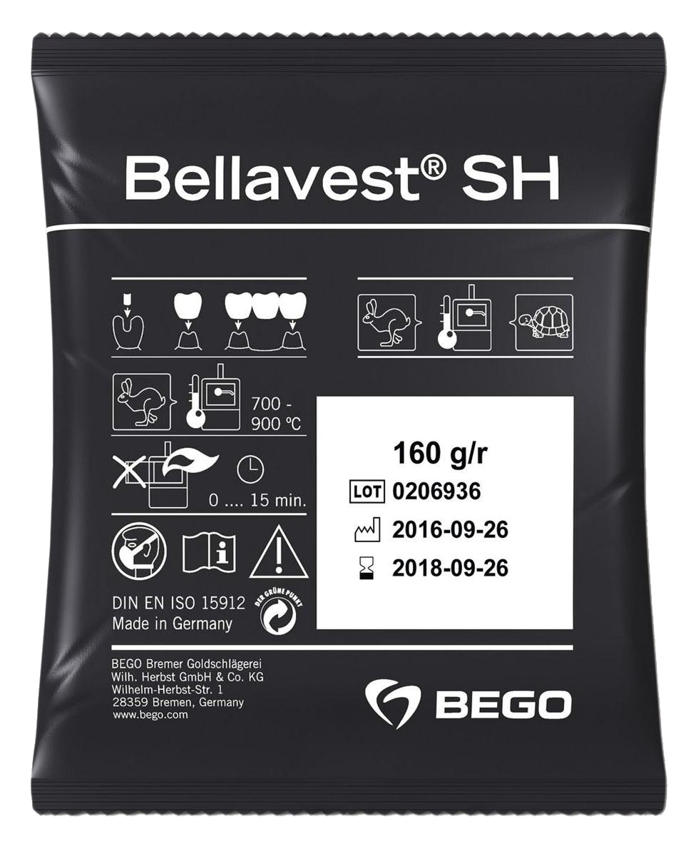 Масса паковочная Bellavest SH для коронок и мостов, пресс-керамики (80х160 г) Bego 54252