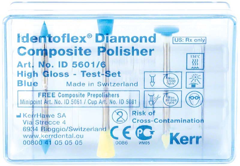 Полиры набор Identoflex™ Diamond Composite Polishers голубые (6 шт) Kerr ID 5601/6