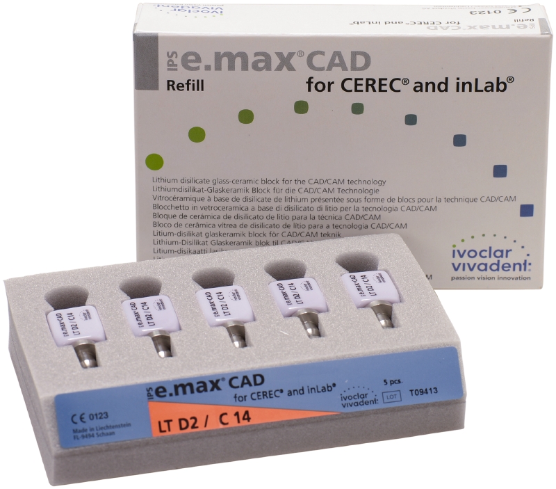 Блоки IPS e.max CAD for CEREC and inLab LT / C14 (5 шт) Ivoclar