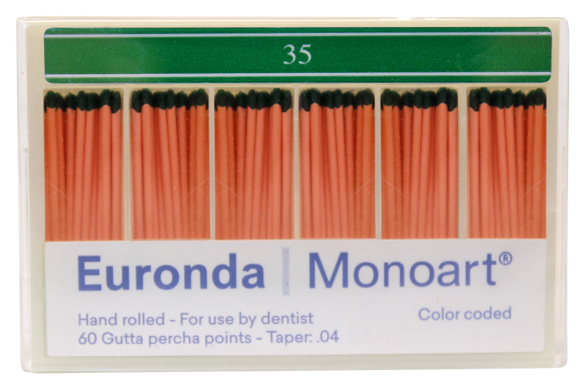 Штифты гуттаперчевые Monoart .04 (60 шт) Euronda