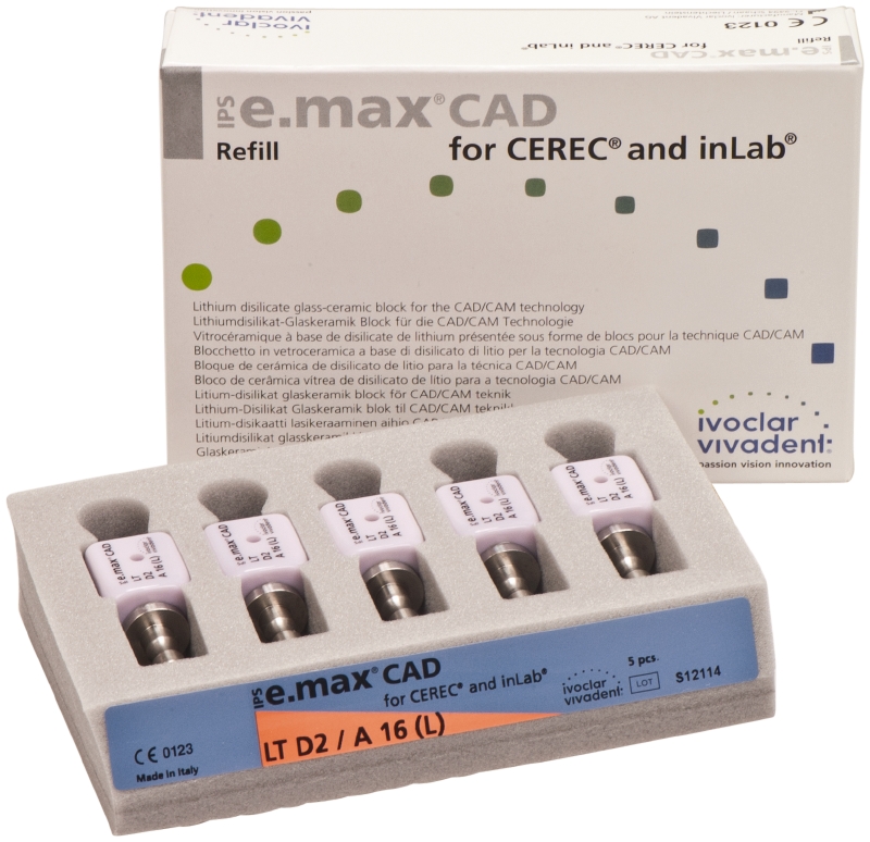 Блоки IPS e.max CAD for CEREC and inLab LT / A16 (5 шт) Ivoclar
