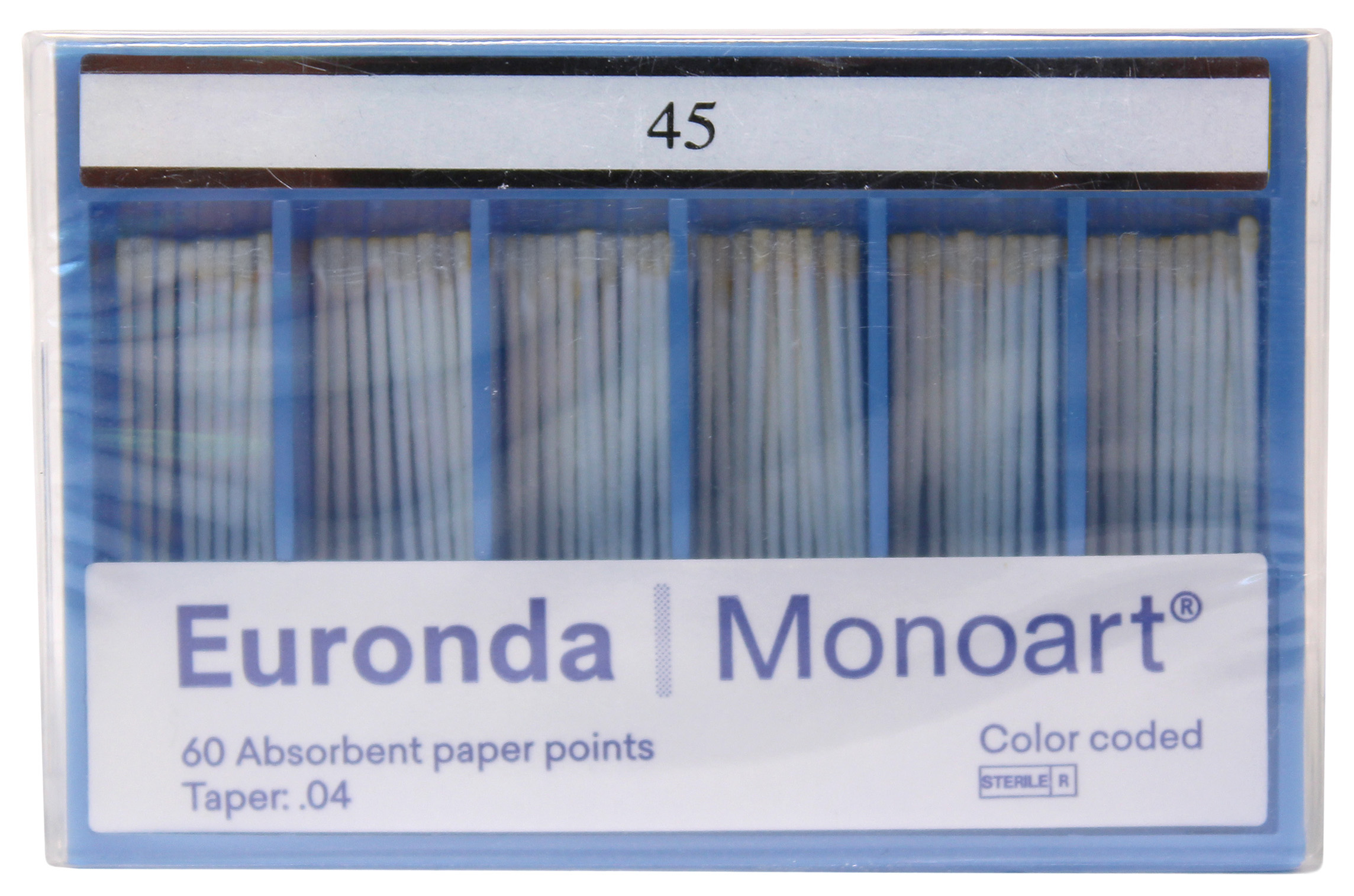 Штифты бумажные Monoart .04 (60 шт) Euronda