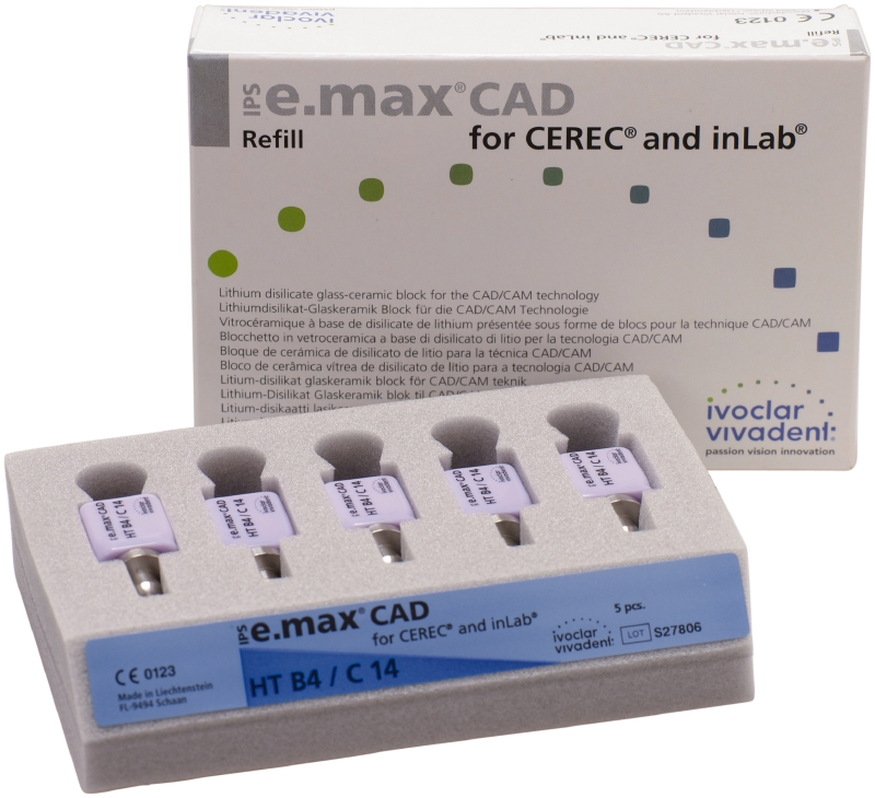 Блоки IPS e.max CAD for CEREC and inLab HT / C 14 (5 шт) Ivoclar