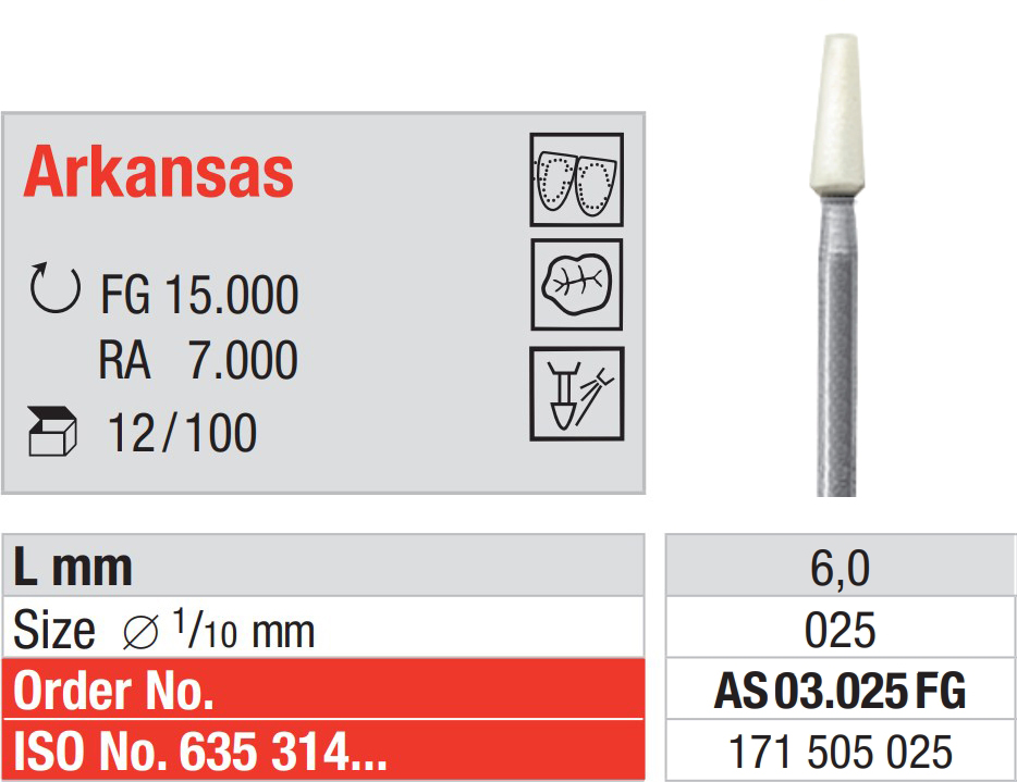 Камни абразивные для турбинного наконечника (12 шт) Edenta