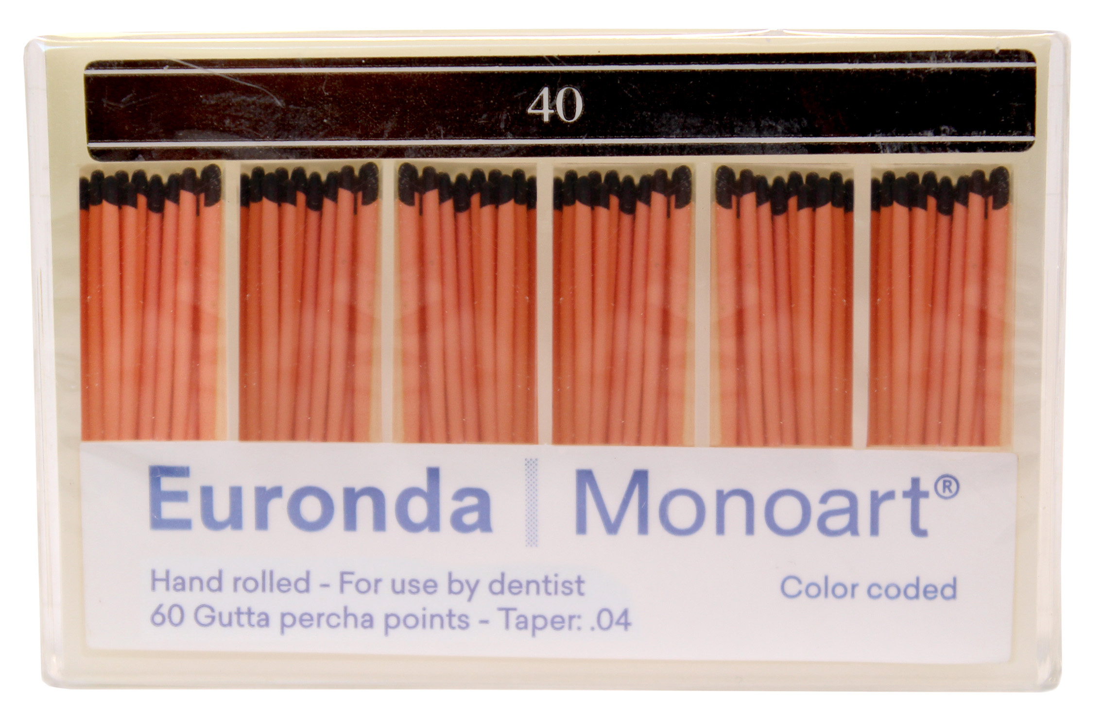 Штифты гуттаперчевые Monoart .04 (60 шт) Euronda