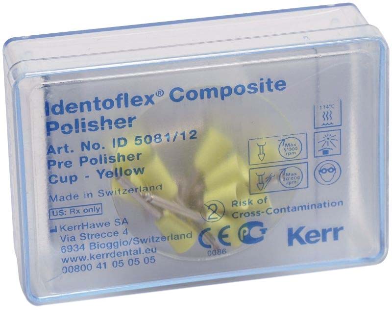 Полиры для композитов Identoflex™ Composite Prepolishers желтые (12 шт) Kerr
