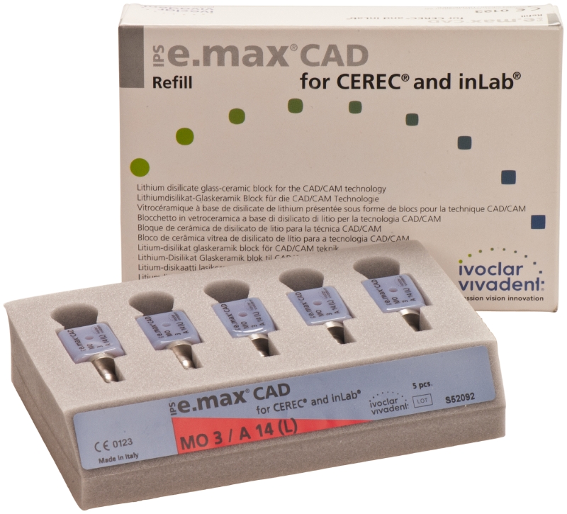 Блоки IPS e.max CAD for CEREC and inLab MO / A 14 (5 шт) Ivoclar