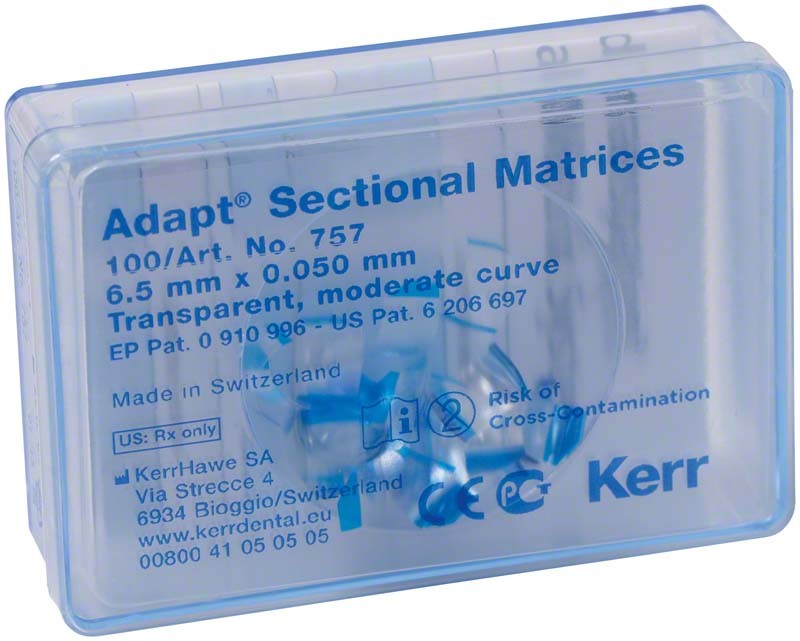 Матрицы Hawe Transparent Adapt Sectional Matrix без апроксимальных формочек (100 шт) Kerr