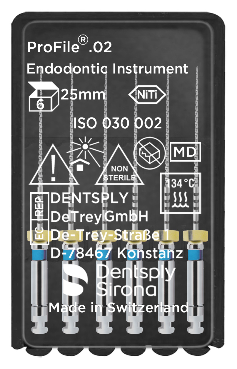 Каналорасширитель Profile.02 машинный (6 шт) Dentsply Sirona