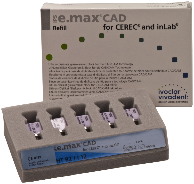 Блоки IPS e.max CAD for CEREC and inLab HT / I 12 (5 шт) Ivoclar Vivadent