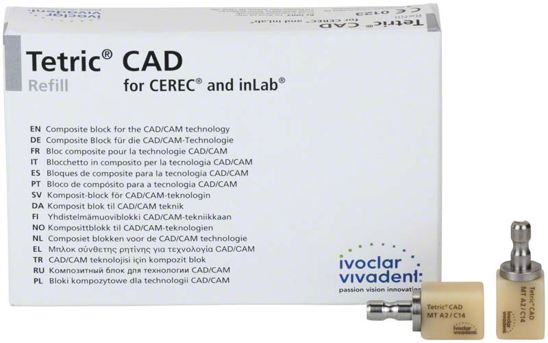 Блоки Tetric CAD for CEREC and inLab MT / С14 (5 шт) Ivoclar
