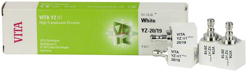 Блоки VITA YZ HT White для CEREC/inLab, YZ-20/19 (4 шт)