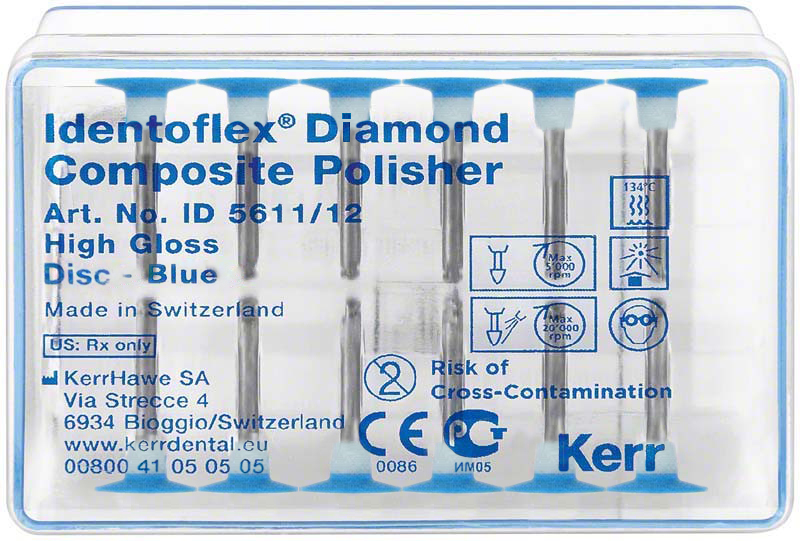 Полиры Identoflex™ Diamond Composite Polishers голубые (12 шт) Kerr