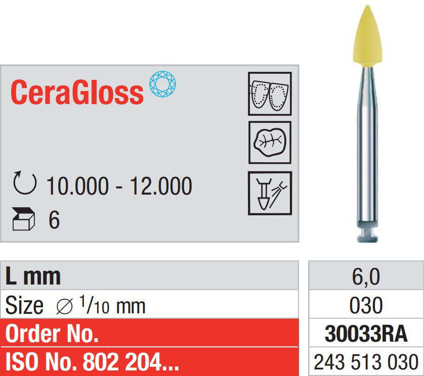 Полир RA (6 шт) Edenta