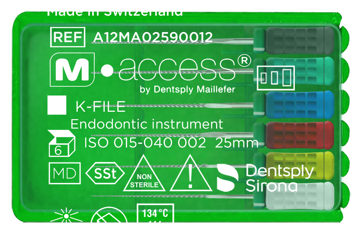 Каналорасширитель M-Access K-Files ручной набор (6 шт) Dentsply Sirona