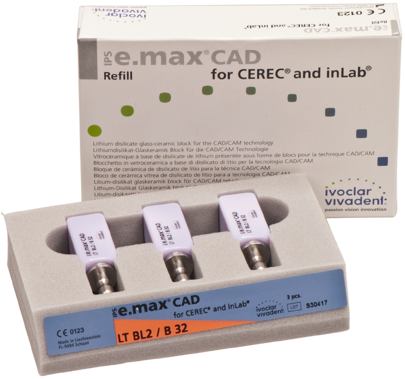 Блоки IPS e.max CAD for CEREC and inLab LT / B32 (3 шт) Ivoclar